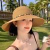 Sun Protection Woven Hat Wide Brim Sunshade Hat New Straw Hat  Seaside Beach