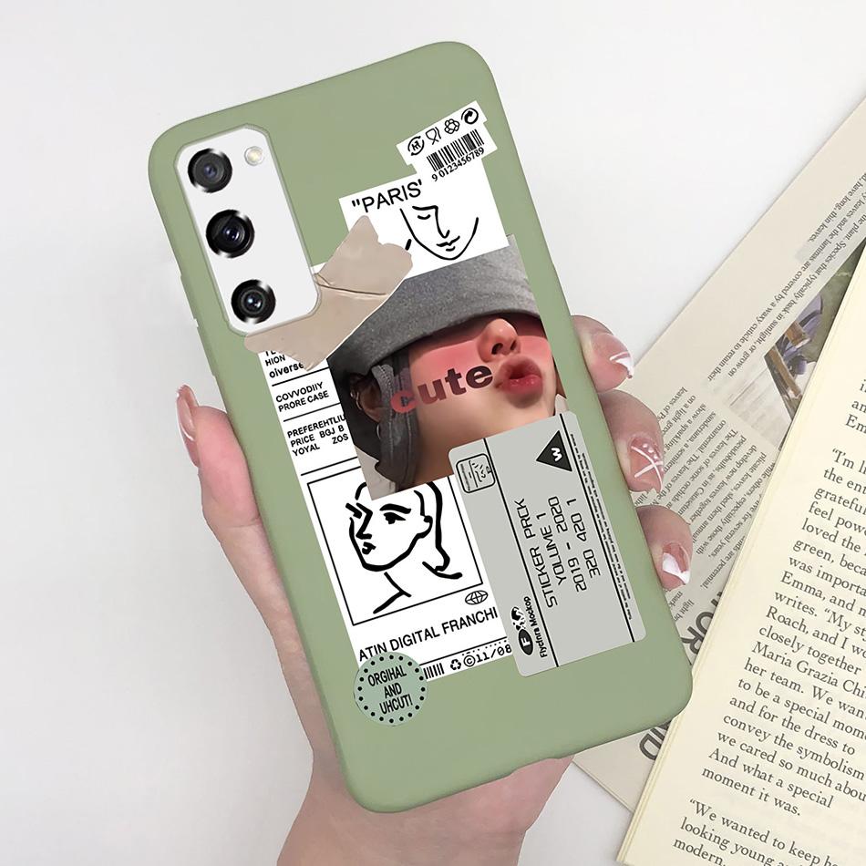 Case for Fundas Samsung Galaxy S20 FE S 20 FE S20FE Case Samsung S20 FE Phone Silicone Flower Cute Soft Back Cover Cases Bumper