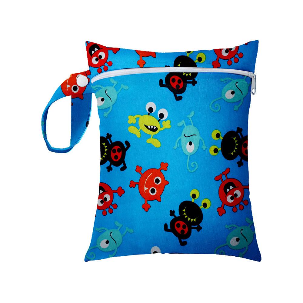 20x25CM Cartoon Print Waterproof Storage Bag - Single Pocket, Wet/Dry, for Baby Stroller