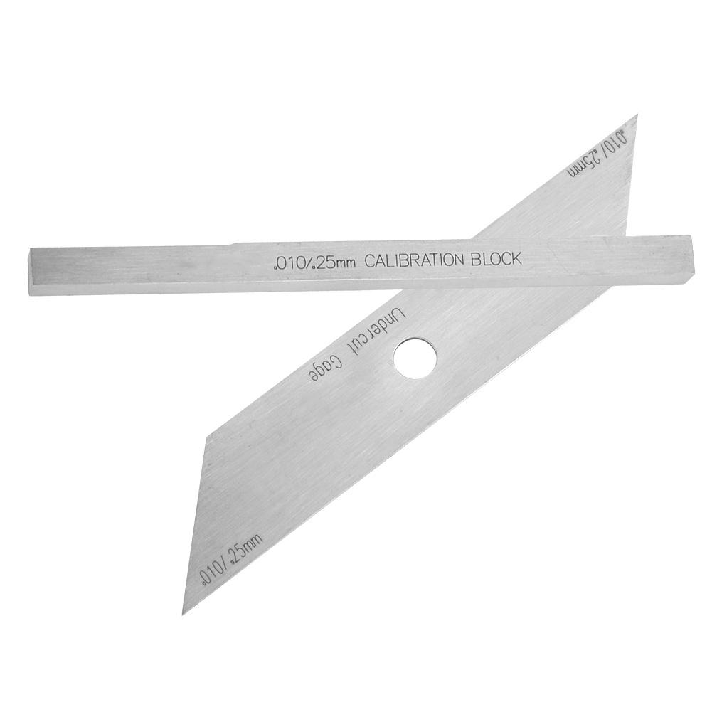 2 Pcs Undercut Gage Accurate Welding Gauge Inspection Stainless Steel Gage and Calibration Block