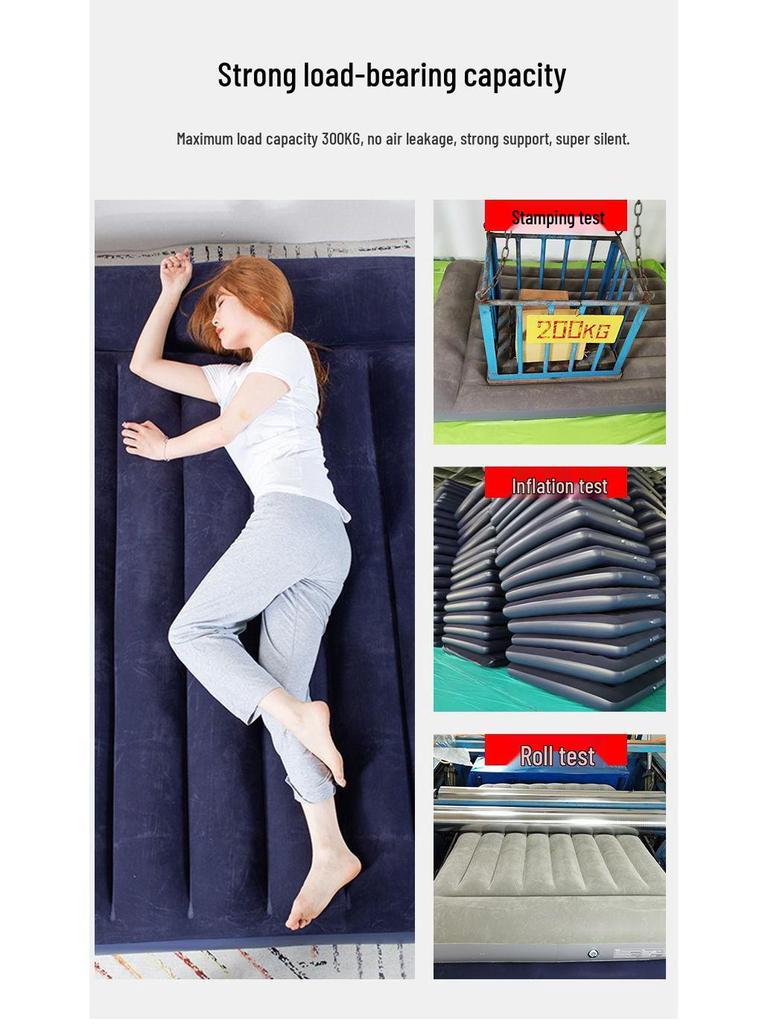 Extra-Large Double Inflatable Air Mattress - Portable Outdoor Folding Bed