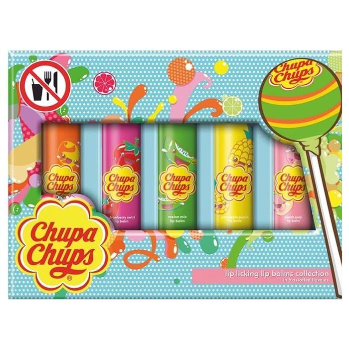 Chupa Chups Assortiment de 5 Parfums Lip Balm