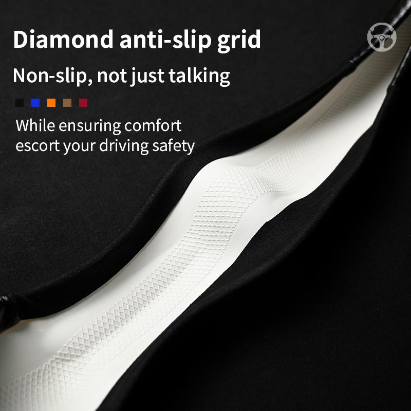 Für Suzuki S-Cross Swift SX4 Vitara Jimny Grand-Vitara Baleno Equator Celerio Ciaz Auto Wildleder Carbonfaser Lenkradabdeckung