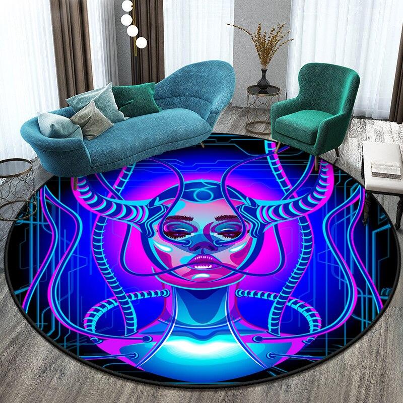 

Круглый ковер с принтом созвездия для гостиной, детский коврик для пола, коврик для йоги, стул для киберспорта для спальни, нескользящие коврики, подарок