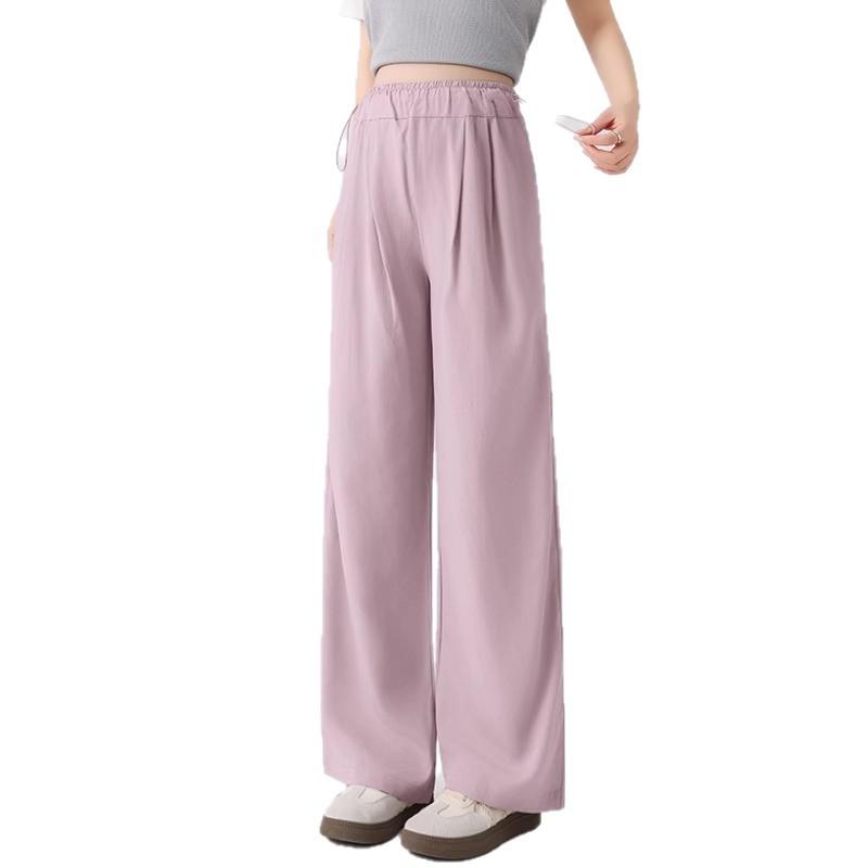 Thin Pregnant Women In Summer Wear Wide-leg Pants Without Support and Do Not Restrain The Belly. Casual Trousers Can Be Worn Postpartum