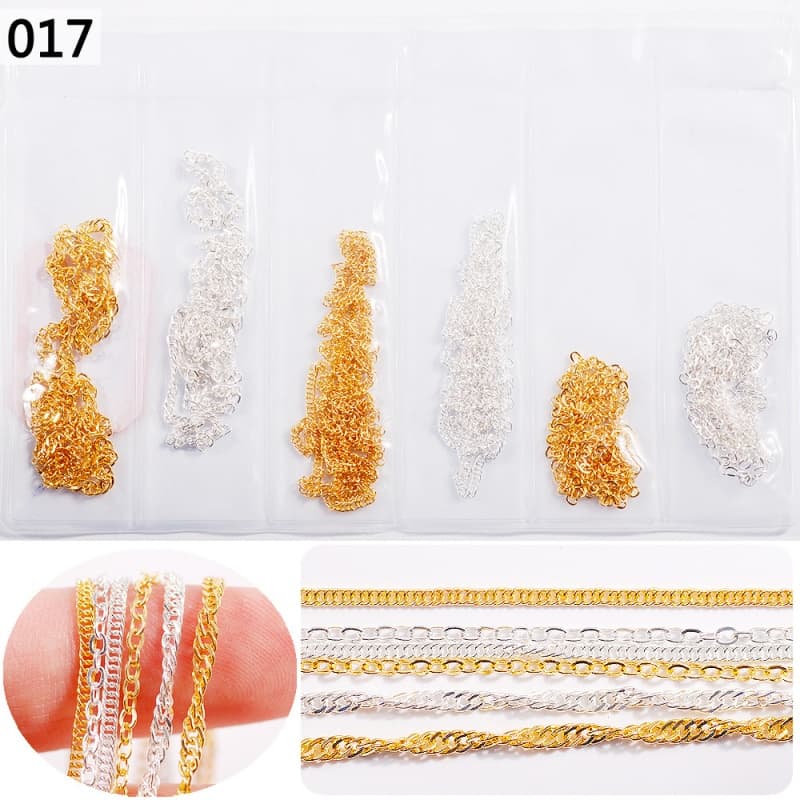 6-Grid Bag Candy Color DIY Nail Nail Beauty Chain Beauty Chain Nail Ornament