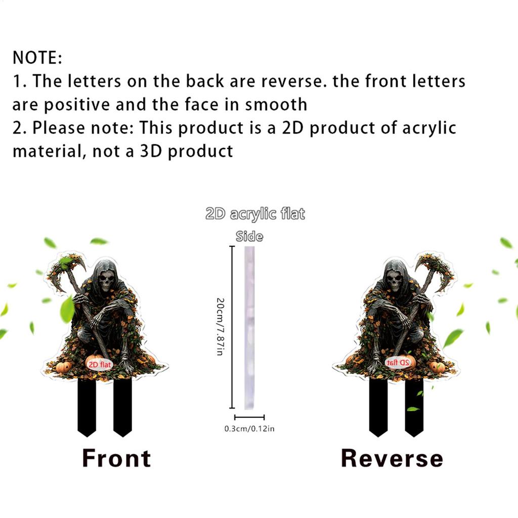 Halloween Decorations Outdoor Stakes Halloween Decorations Outdoor Yard Signs 2D Scary Party Supplies Outside Decor Signs For