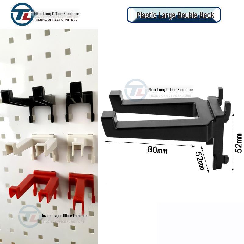 Plastic Pegboard Hooks with Square Hole - Wall-Mounted Tool Rack and Storage Shelf for Hardware Display