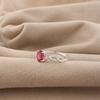 Pink Rubellite Gemstone 925 Sterling Silver Elegant Prong Set Ring For Women CZR-16-15