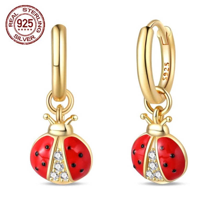 Women's Earrings Original S925 Silver Star Ladybug, Koi Earrings Suitable For Party Couple Gifts Fashion New Products