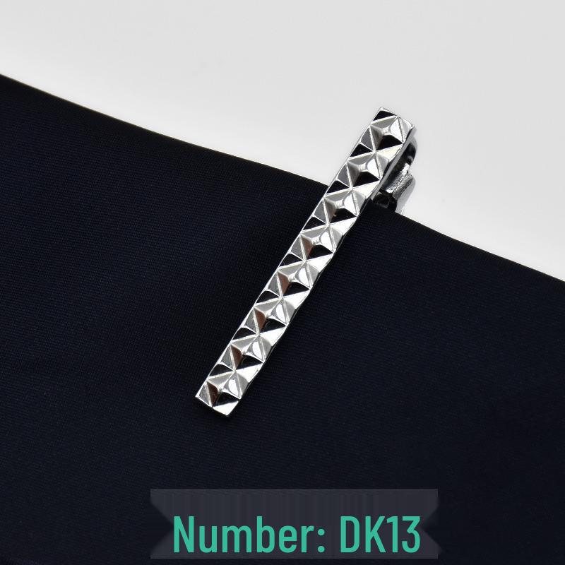 Korean Style Silver Tie Clip: 24 Designs, 4CM, High-Quality Plated Copper