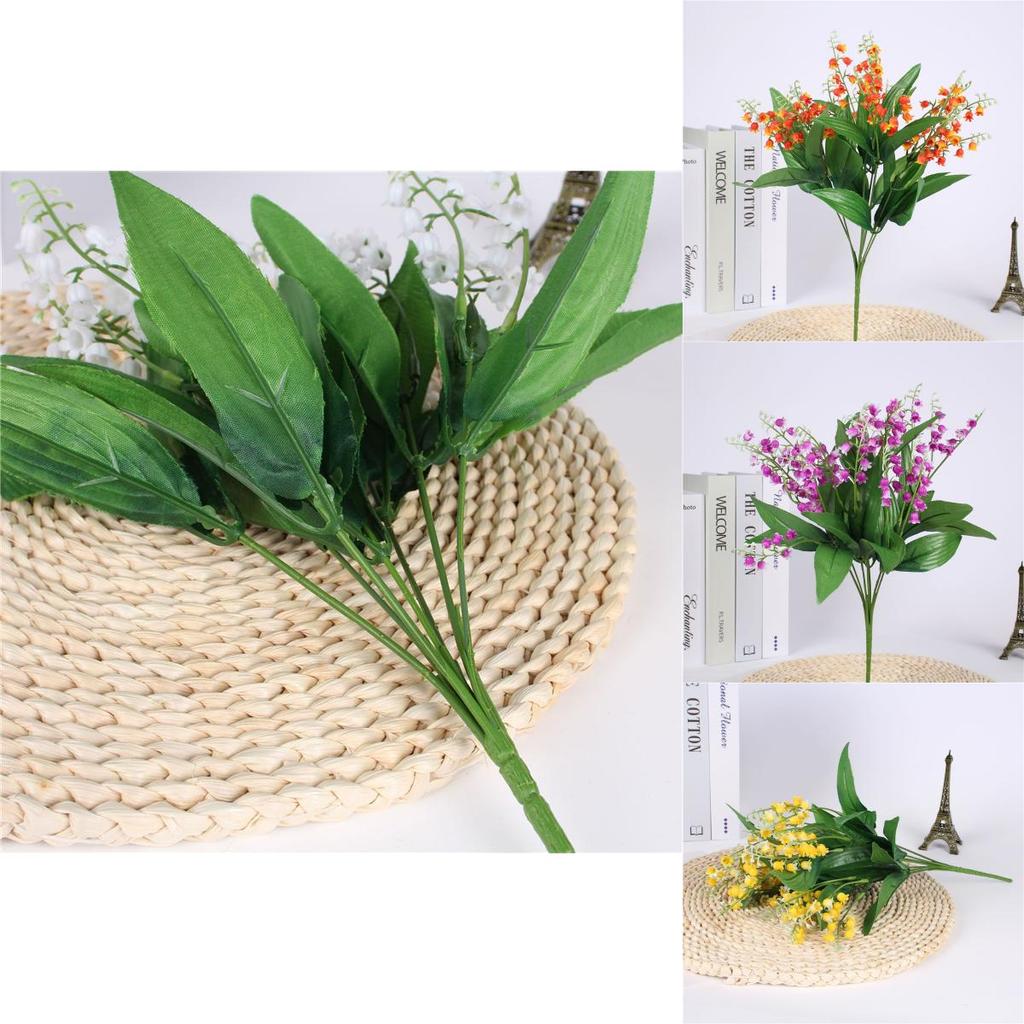 Beautifully Crafted 7 Branch Fake Lily Of The Valley Bouquet For Luxurious Event Decoration