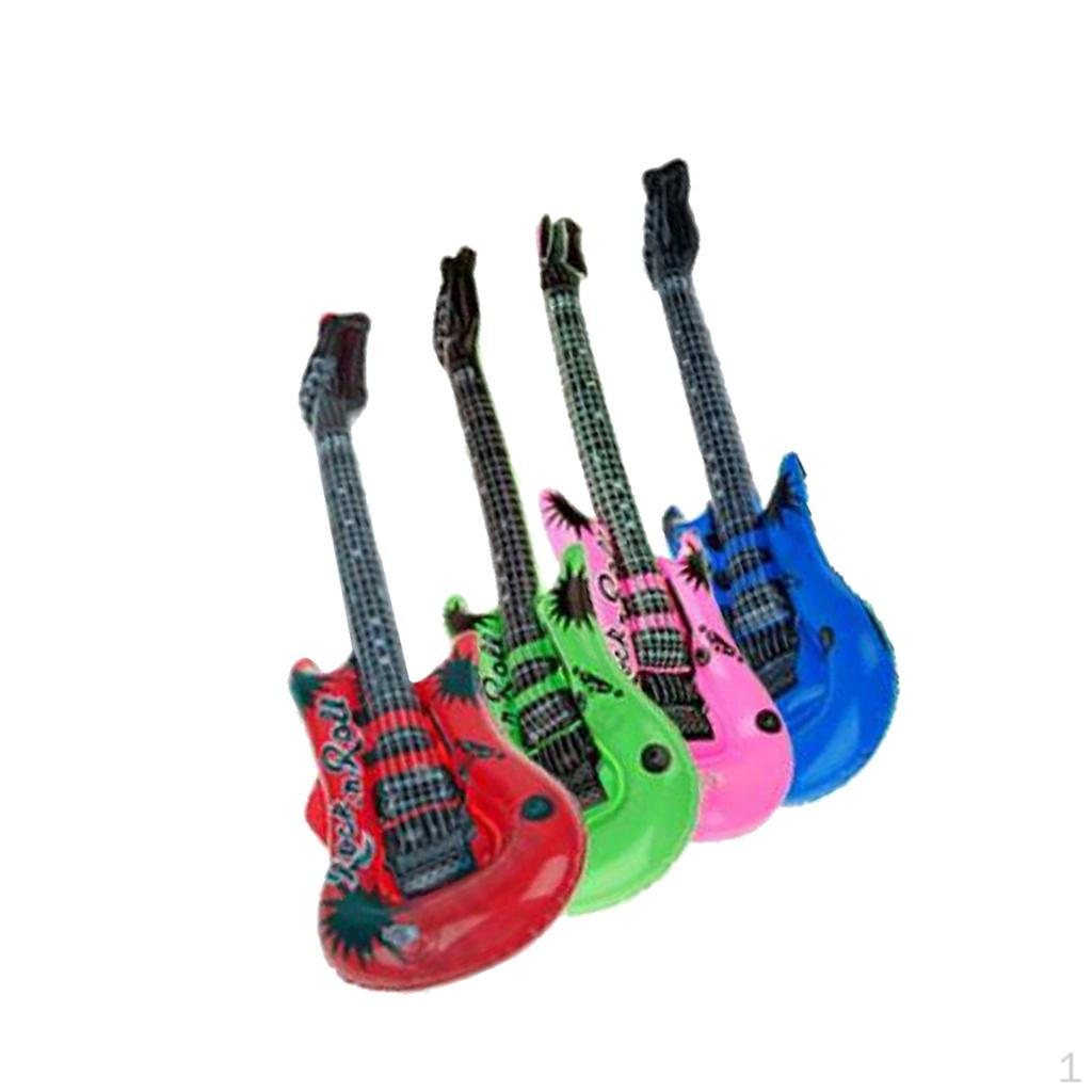 

2 Pcs Inflatable Guitar for Party Fancy Dress Prop Toy