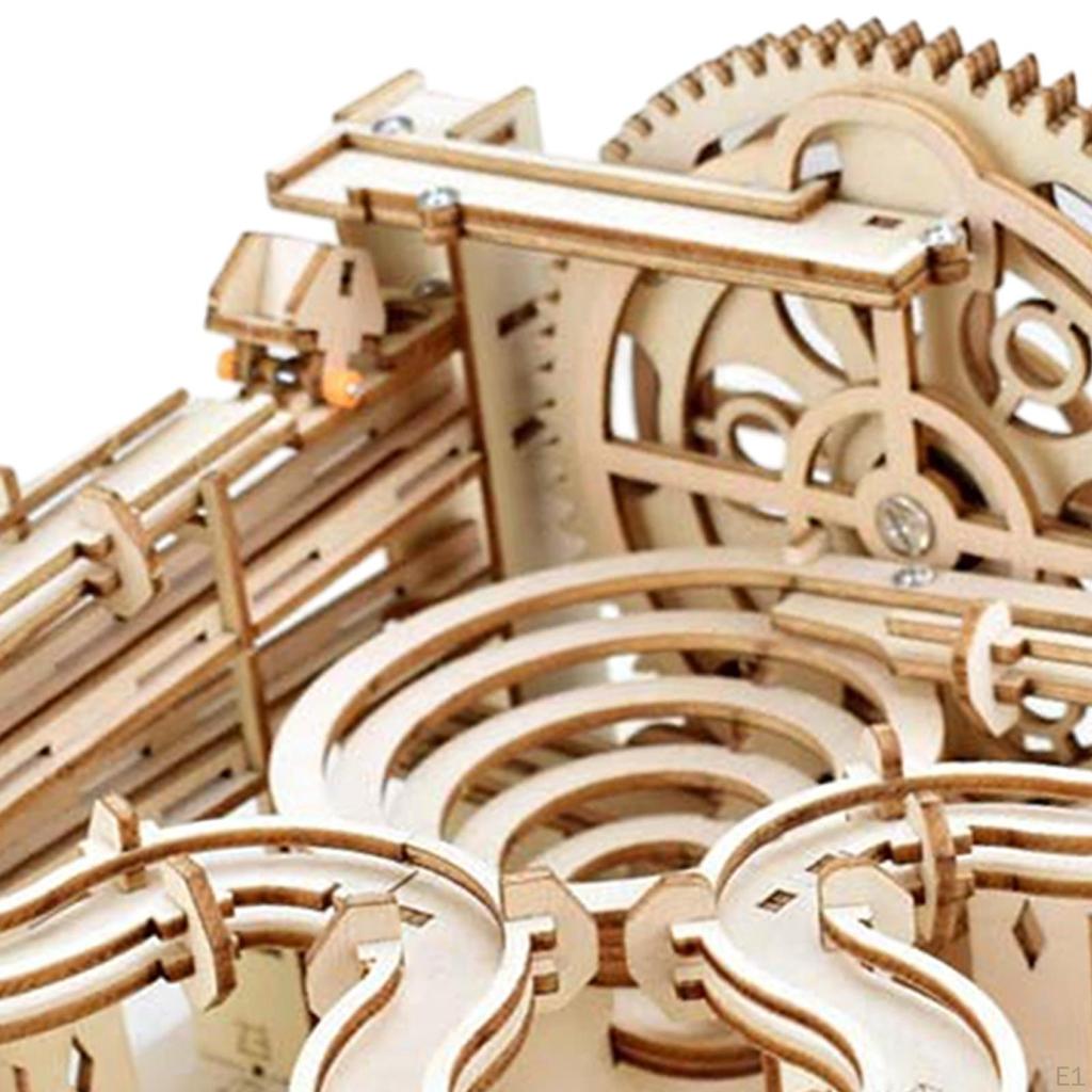 3D Wooden Puzzle Mechanical Model Kits Craft DIY Roller Coaster for Room Decor Home