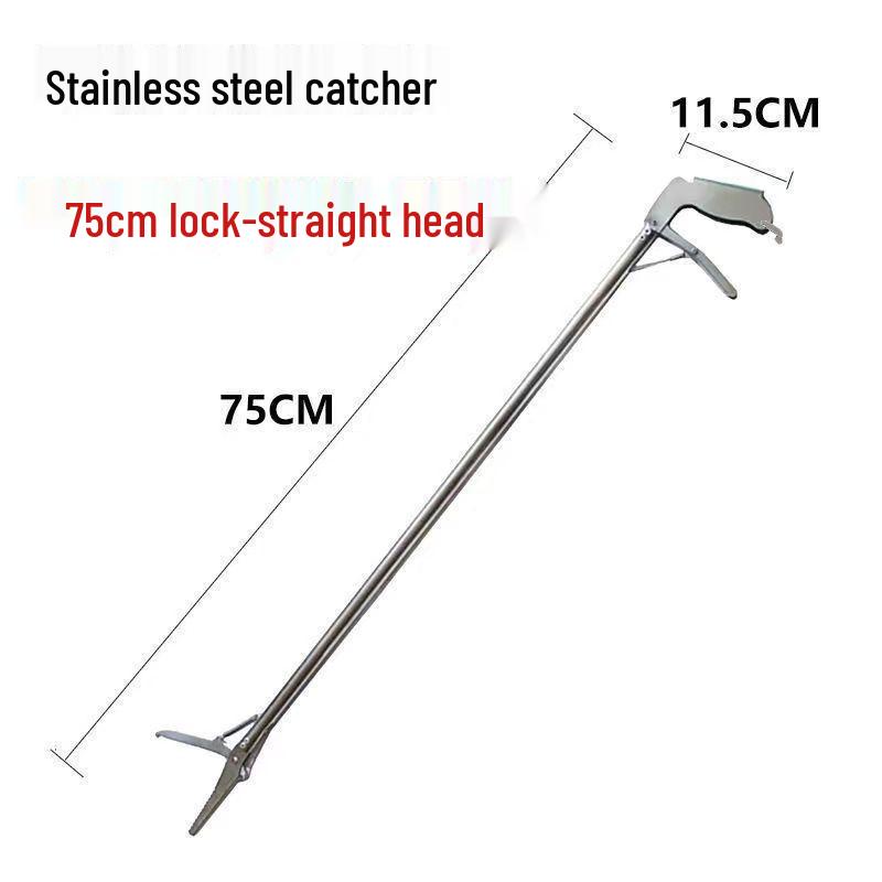 

Anti-Slip Stainless Steel Eel & Snake Clamp - Folding, Extended Crab Pliers