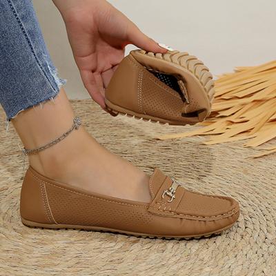 Damskor Ballerinaskor Enfärgade Mesh Loafers Grunda Skor för Kvinnor Mjuk Sula Stickade Ballerinaskor Casual Slip-on Sneakers Kvinnor