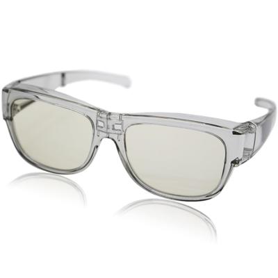 Eight Tokyo Hooded Pollen Biker UV Blue Light Lenses Planning Clear Brown Men's Sunglasses, Protection, Glasses, Protection, Blocking, Anti-Fog [Sabae