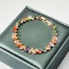 Marquise Multi-Color Cubic Zirconia Watch-Buckle Chain Bracelet for Women, Bohemian Style, Ideal for Daily & Party Wear, Perfect Gift