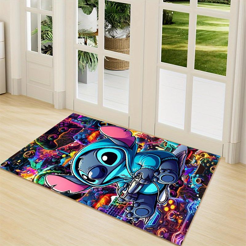 1Pc Lilo Stitch Tropical Adventure Carpet Rug Customizable Soft Washable Antislip Home Living Room Sofa Mats Personalized Rug 091784