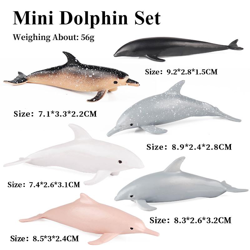 Oenux Mini Ocean Marine Shark Model Classic Sea Life Animal Whale Turtle Action Figures PVC Lovely Educational Toy For Kids Gift