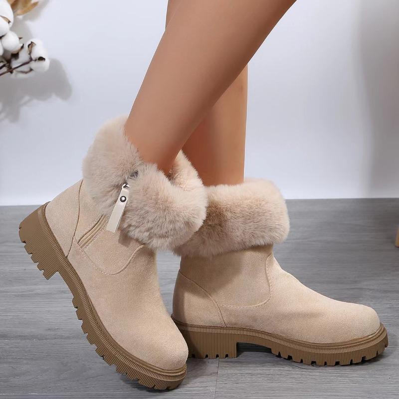 Large Size Women's Shoes Snow Boots Winter New Velvet Women's Shoes Warm Boots Cotton Shoes