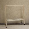 Camping Hanging Rack Stable Structure Foldable Design Portable Wood Metal Rubber Oxford Cloth Camping Shelf with Hooks