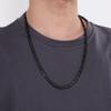 6mm Hip Hop Singular Chain Necklace Men's Stainless Steel Twisted Chain Simple Thick Necklace Gold/Black Color Pop Party Jewelry