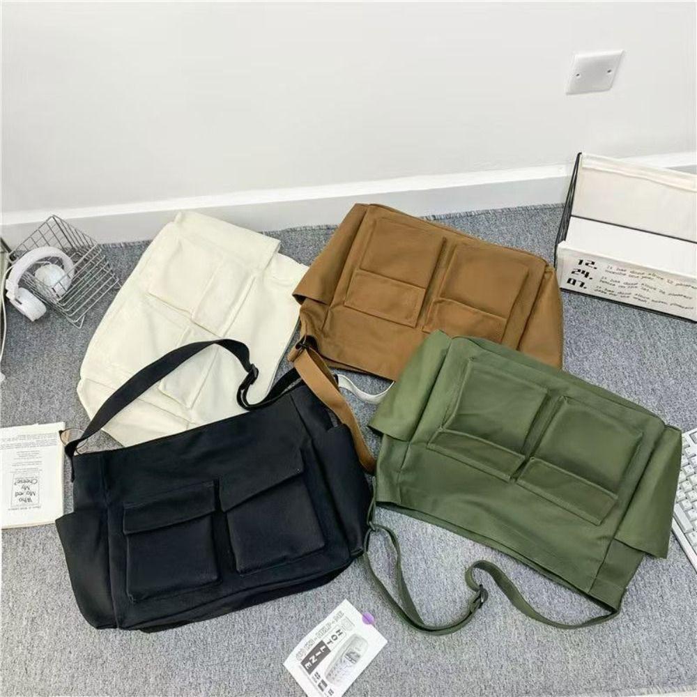 Harajuku Vintage Umhängetaschen Große Kapazität Umhängetasche Mode Teenager Messenger Bag Damen