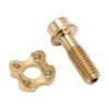 RISK Bike Front Derailleur Screw Gasket Kit Hollow Titanium Alloy Folding Bicycle Derailleur Screw Accessory Gold