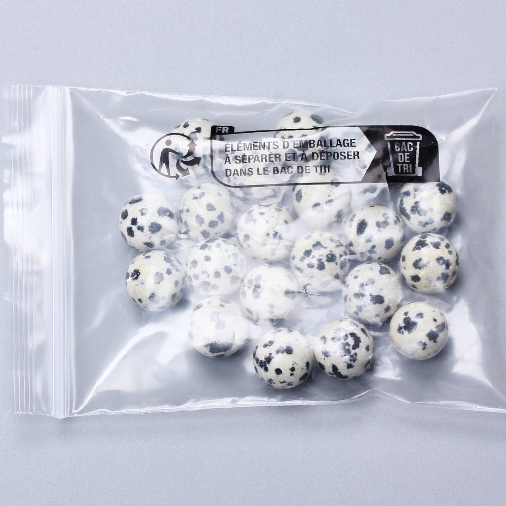 60-20 Stück 4 6 8 10 12MM Gesprenkelter Naturstein Dalmatiner Jaspis Runde Perlen für Schmuckherstellung Armband Halskette Zubehör