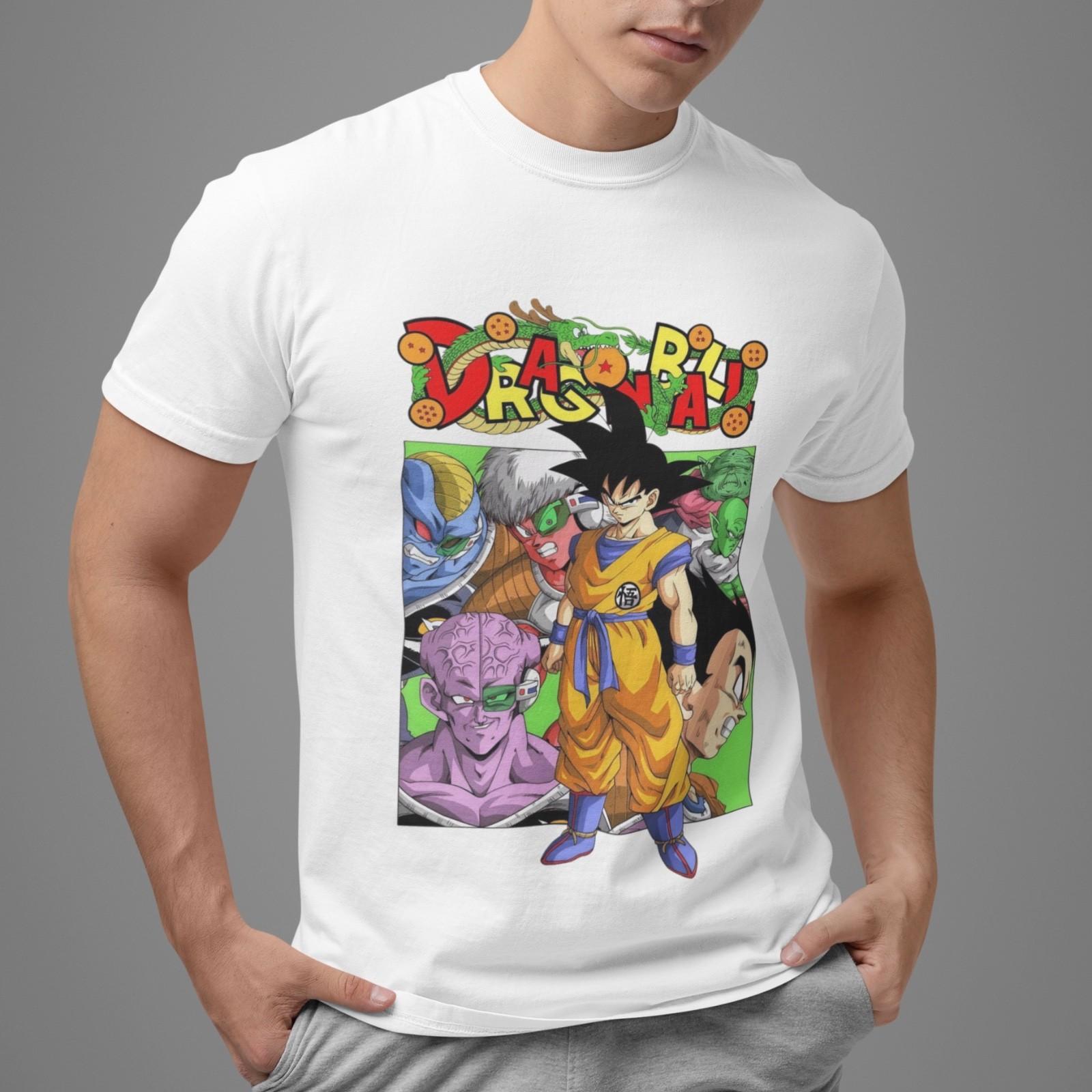 Dragon Ball Z Goku Vegeta Piccolo Vintage Anime T-Shirt Retro Japanese Cartoon XXXL