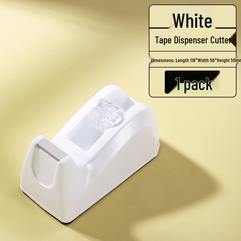 Compact Transparent Tape Dispenser - Portable Adhesive Tape Holder for Student Stationery