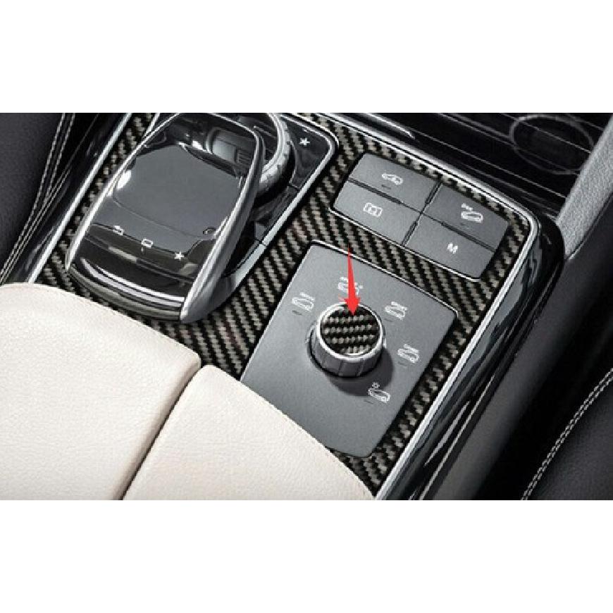 Fit For Benz 2016-2019 GLE GLS Carbon Fiber Vinyl Multimedia Knob Stickers Trim