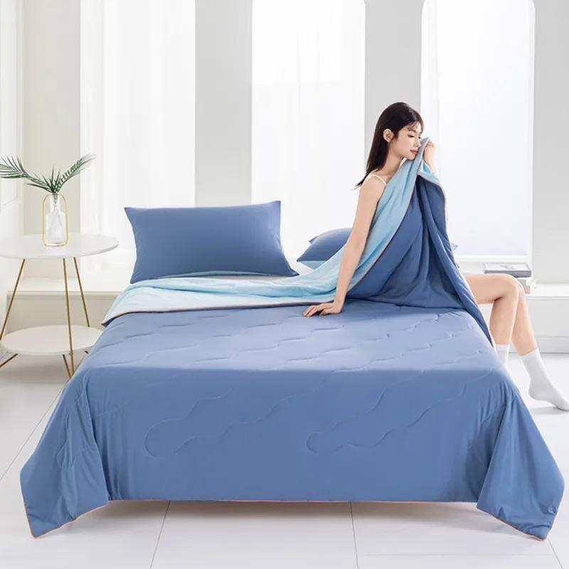 2025 brocade ammonia cool summer quilt double sense soybean summer quilt core cool sense loofah melon quilt 1pcs no pillowcase 200x230cm 1pcs