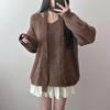 Autumn and Winter Solid Color V-neck Sweater with Scarf for Women Long Sleeved Knitted Sweater Top