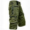Pantaloncini Cargo Lavati Vintage da Uomo Multitasche Casual Tattici da Lavoro per Esterno