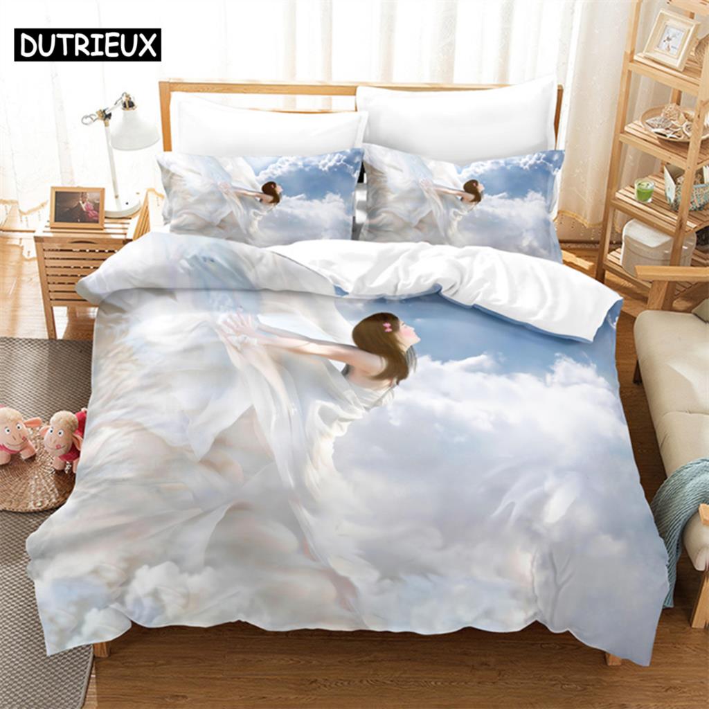 Sky Fantasy Queen Bedding Set Duvet Cover Set Kids Bedding Digital Printing Bed Linen King Size Duvet Cover Set Bedding Set