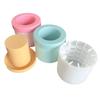Ice Grid Cube Making Mold Silicone Cylinder Pinch With Lid Ice Bucket For Home Bar Diy Refrigerator Ice Making Easy Demolding