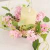 Elegante Künstliche Blumen Metallkerzenständer Für Hochzeitstischzubehör Wohnzimmer Fake-Pflanzen Kerzenständer Heimdeko
