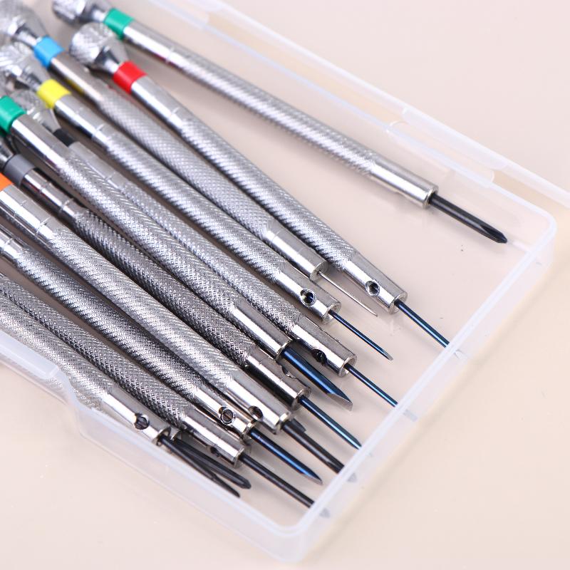 13Pcs 0.6-2.0Mm Precision Screwdriver Set Iron Micro Cross Repair Kit For Watches Glasses Jewelry