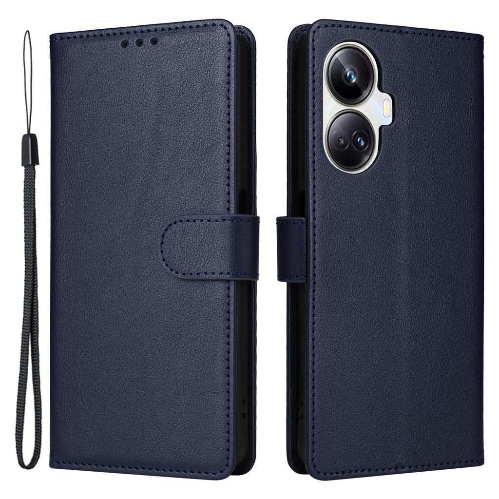 For Realme 10 Pro+ 5G Case PU Leather Phone Cover with Viewing Stand/3 Card Holder