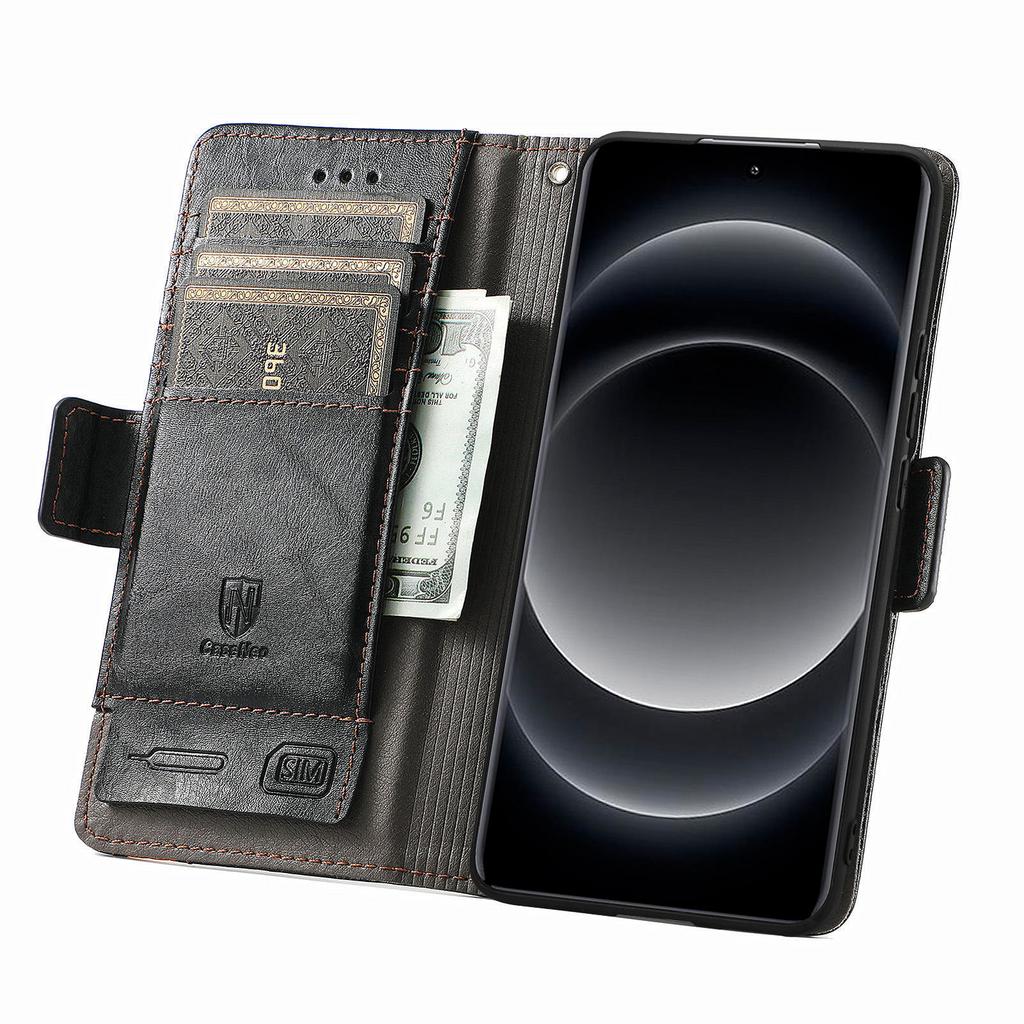 For Xiaomi 14 Ultra Phone Cases CASENEO PU Leather Cover Stand with RFID Blocking Wallet