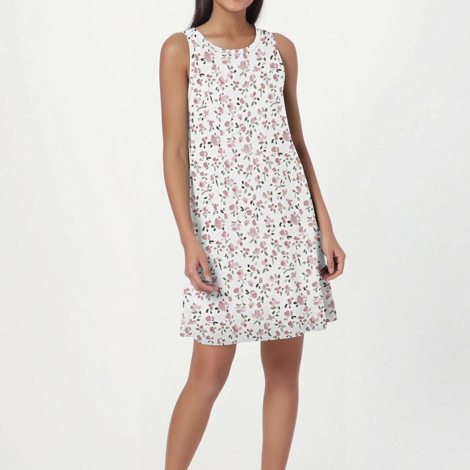 

Sleeveless Floral Print Casual A Line Dress for Women Summer Dresses for Women 2026 Summer Dress Sundresses for Women 2026 L