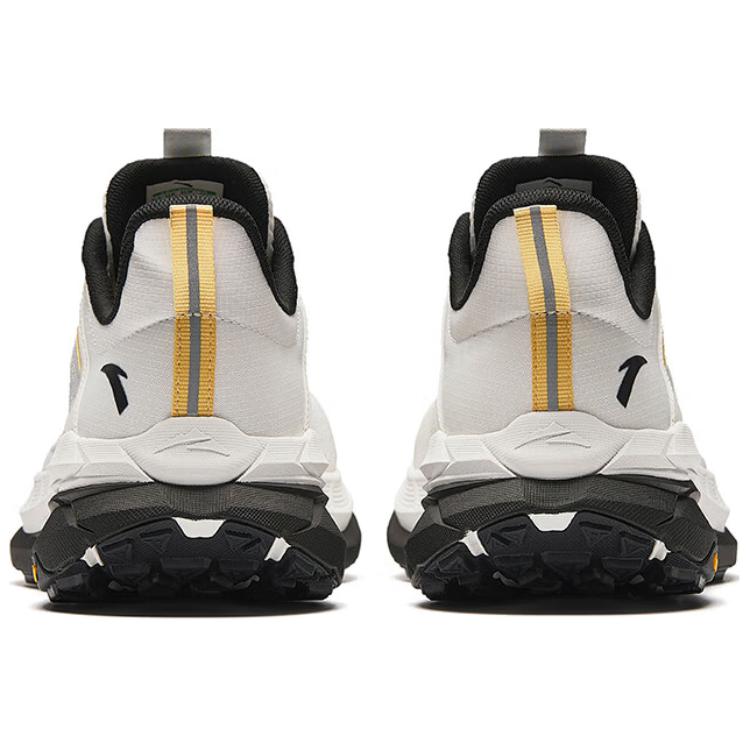 Anta Kunlun Shock Absorbing Wear Resistant Low Top Running Shoes Men Sneakers White Black Yellow 112425510-5
