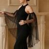 1 pair Chiffon Fabric Arm Covers Flare Shape Detachable Cuffs Fake Sleeves  Bridesmaids