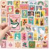 50Pcs/Set Pink Christmas Stamp Series 02 Stickers DIY Fashion Waterproof Doodle Decals Stickers