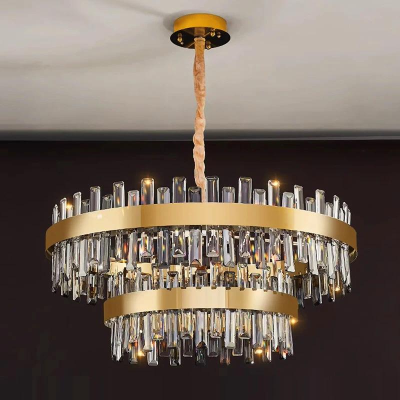 Modern Crystal Pendant Lamp Led Chandeliers for Dining Room Pendant Lights Hanging Lamp for Ceiling Pendant Lamp Indoor Lighting