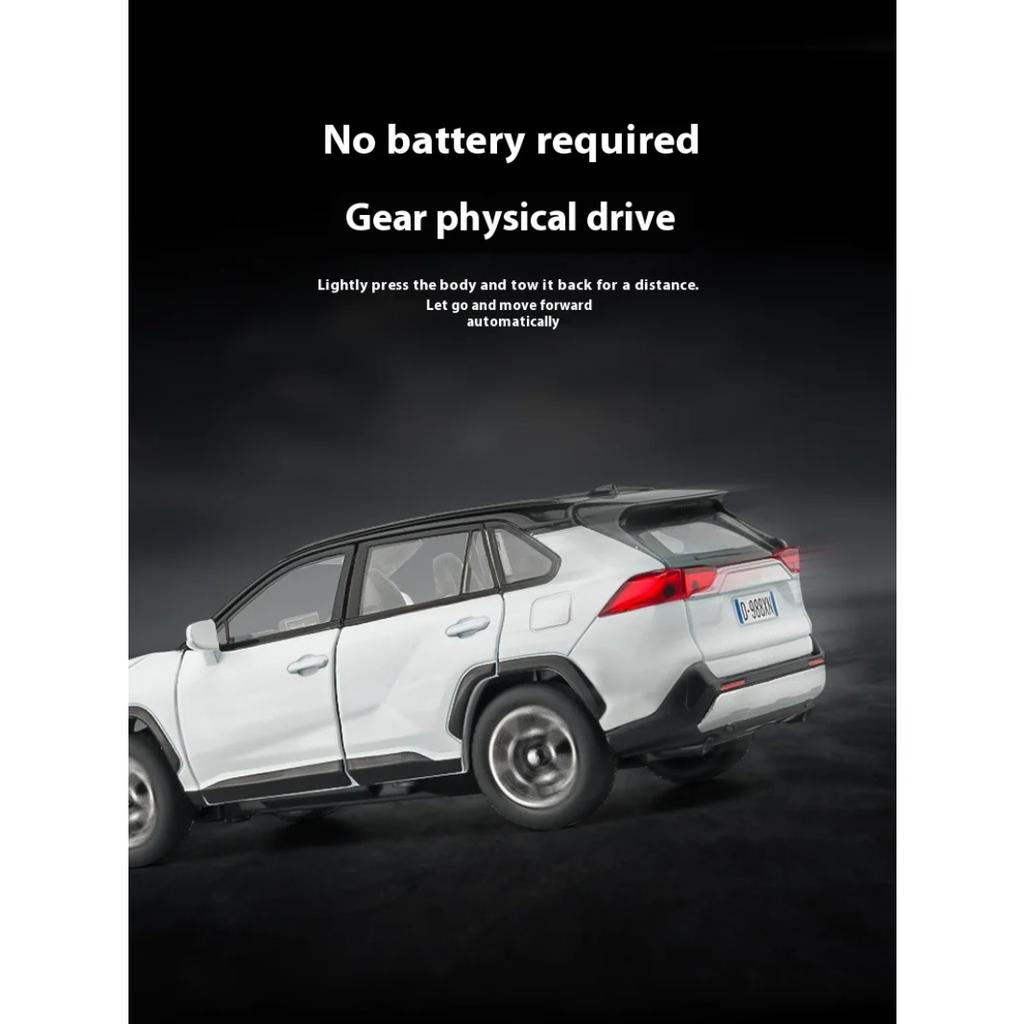 1/32 alloy Toyota RAV4 car toy model, exquisite desktop ornaments, best collection for car model enthusiasts, Halloween gifts