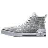 STAR WARS X Li Ning Abrasion Resistant Breathable High Top Skateboard Shoes Men's Gray White AGCR181-1