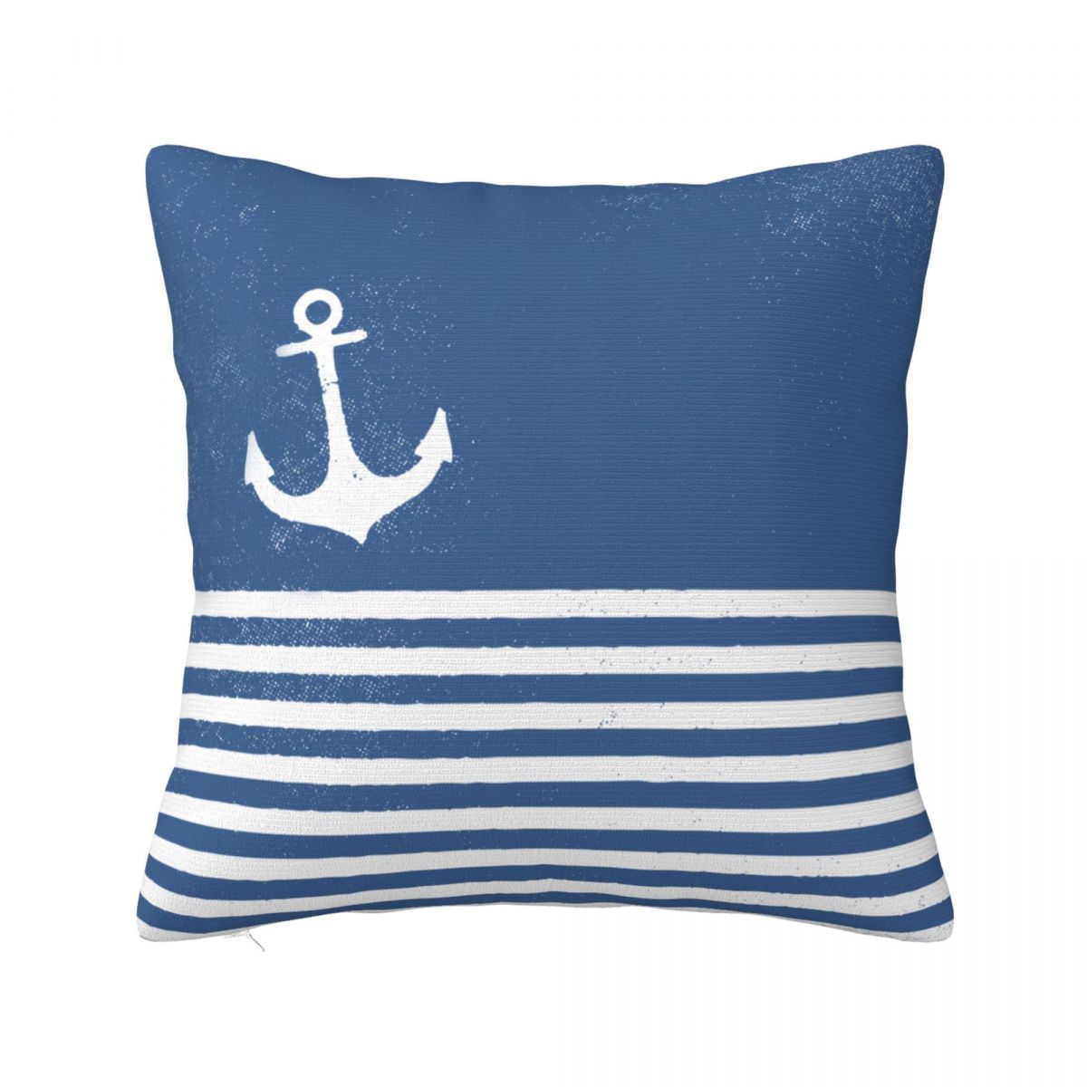 

Nautical Navy Square Pillowcases Bed Car Blue Stripes White Anchor Cushion Cover Cute Decor Throw Pillow Case 40*40 12x12Inch